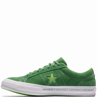 Converse One Star Pinstripe Low Tops Womens - Mint Green/Light Green/White Shoes (513NFHVY)
